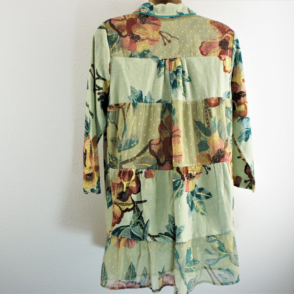 Soft surroundings elna tropical floral tunic blouse size M nwots - Picture 5 of 5